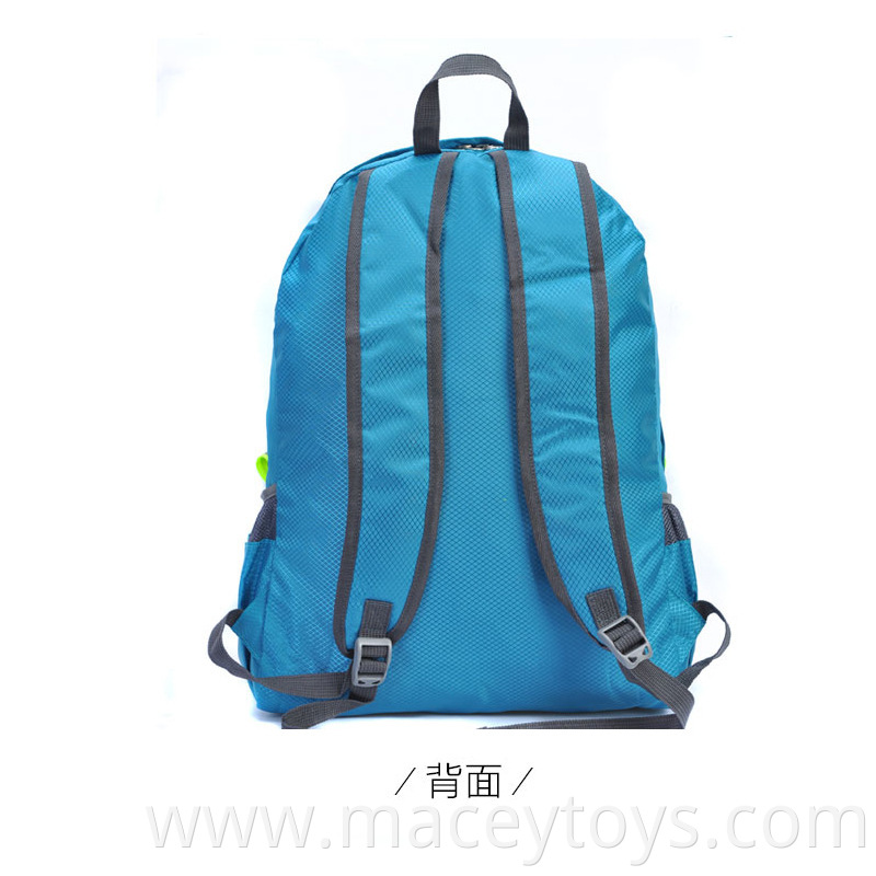 Custom Cheap and Lightweight waterproof nylon foldable backpack collapsible sports travel rucksack backpack